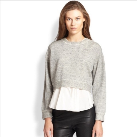 Derek Lam 10 Crosby Cropped Sweatshirt - Picture 2 of 9